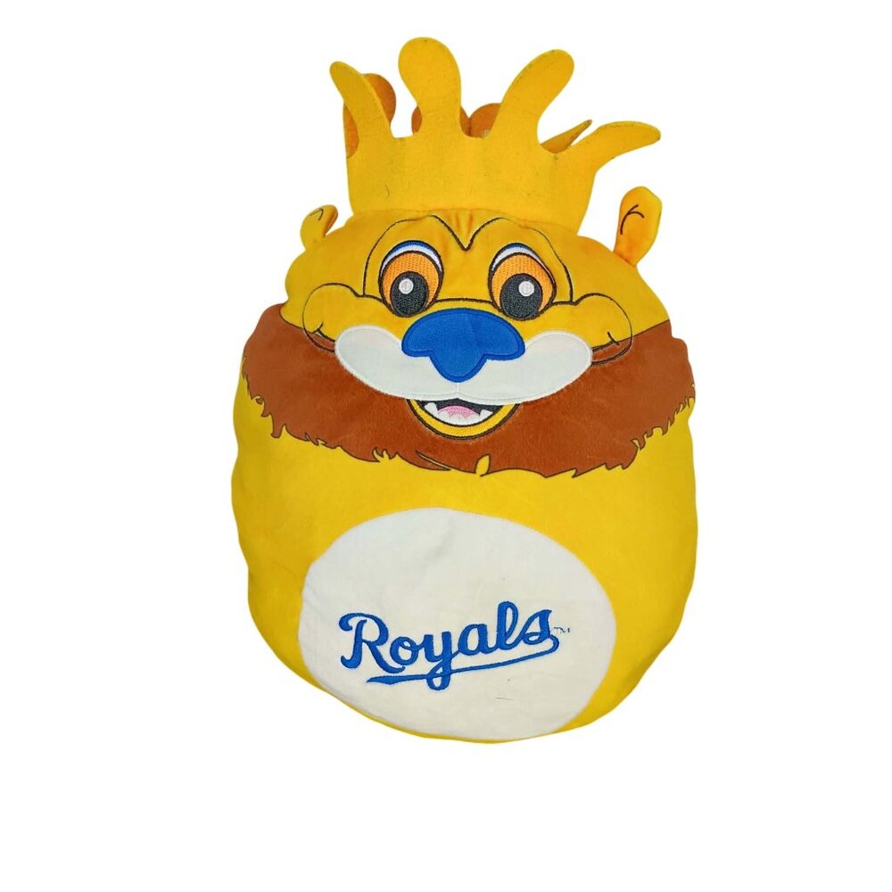 Kansas City‎ Royals Sluggerrr Mascot 15" Plush Toy Pillow Yellow & White